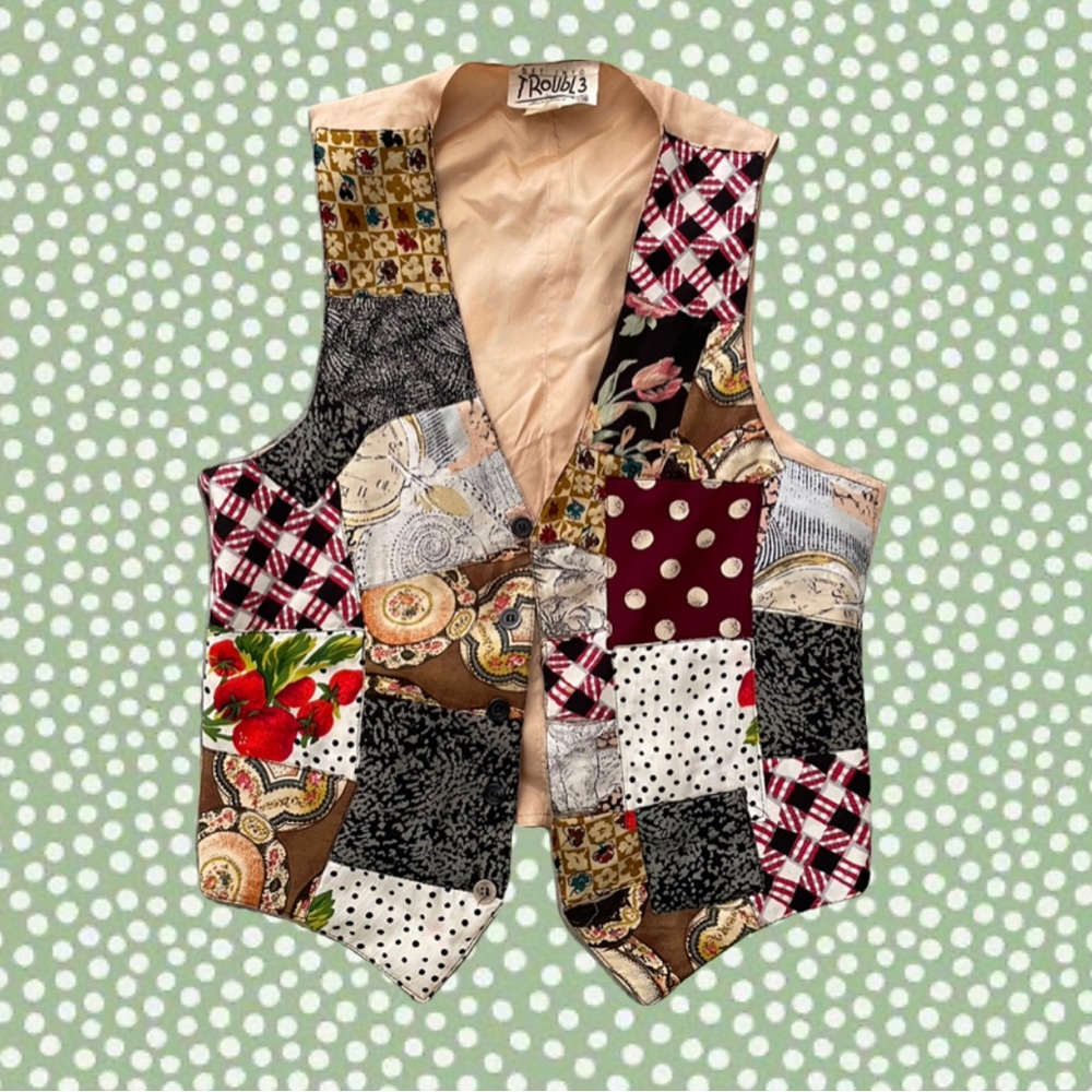 Vintage Patchwork Vest 80s - 90s